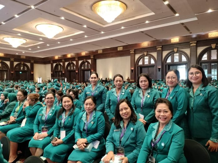 Ketua TP PKK Kabupaten Tabanan Ny. Rai Wahyuni Sanjaya Hadiri Rakornas TP PKK 2023 di Jakarta3
