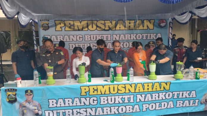 Perang Melawan Narkoba, Polda Bali Musnahkan Barang Bukti Rp 4 Miliar