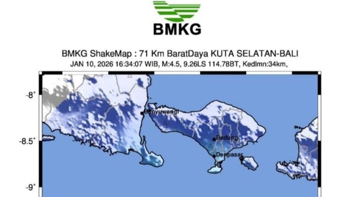 035029800_1768065250-Gempa_Bali.jpg Gempa Magnitudo 4,5 Guncang Kuta Selatan Bali, Dipicu Aktivitas Sesar Aktif