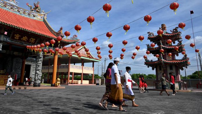 016336000_1643712231-000_9XP8XU.jpg Wujud Akulturasi Budaya Tionghoa-Bali Jelang Imlek
