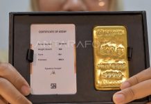 Harga emas di Pegadaian pada Kamis ini naik