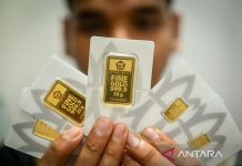 Harga emas Antam pada Rabu ini stabil
